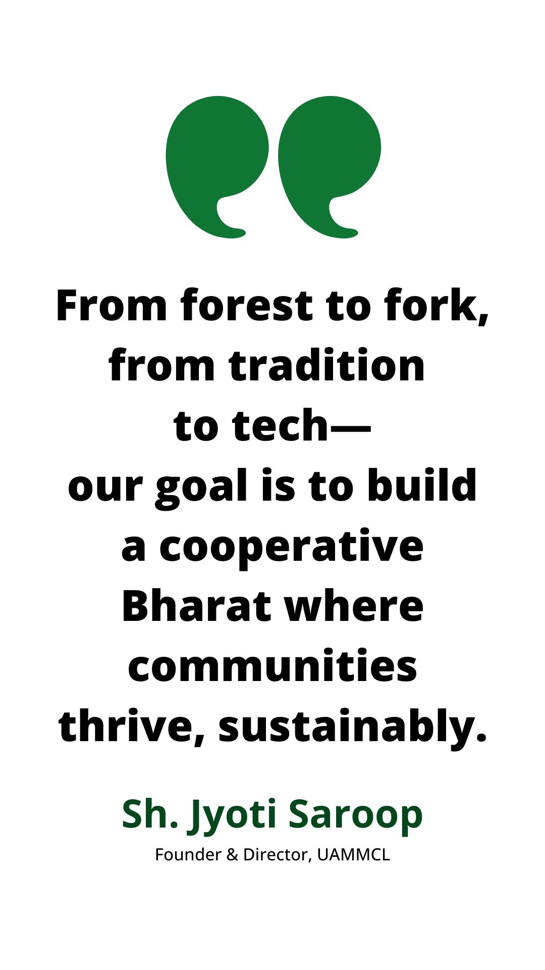 Quote - Sh Jyoti Saroop